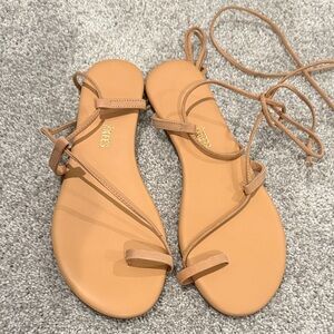 TKEES Tan Strappy Sandals